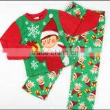 Snowman Printing Boy Pajamas Fashion Sleeping Wear Green Pajamas thumbnail-6