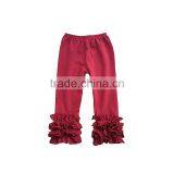 Wholesale Giggle Moon Latest Design Fall and Winter Children Cropped Trousers Girls Cotton Triple Ruffle Pants thumbnail-5