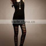 EY0099L New Desgin Women Grid Perspective Striped Leggings thumbnail-3