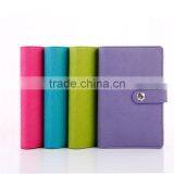 48K PU Leather Cover Planner With Metal Clasp Button Embossed Logo Loose Leaf Binding Organizer Planner thumbnail-2