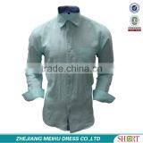 2017 New Design Long Sleeve Contrast Color Linen Shirts thumbnail-2