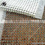 Rhinestone Mesh Crystal Trimming Sew on Crystal Mesh SS19 Smoked Topaz Color for Clothing thumbnail-1