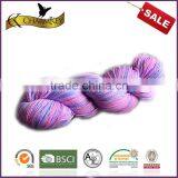 New Fashion Style Rainbow Color Soft Feeling Wool/nylon Blend Yarn for Knitting thumbnail-1