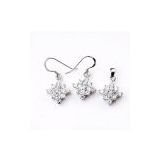 silver earring and pendant sets jewelry