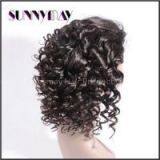 Sunnymay Natural Black Brazilian Virgin Human Hair Glueless Wig Bouncy Curly Lace Front /Full Lace Human Hair Wigs thumbnail-1