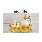 Gloden White Ceramic Tea Set / Teacups And Teapots Sets ERCT-10