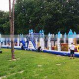 STRUCTURE GONFLABLE MEGA PARCOURS MEDIEVAL COURIR ET GRIMPER thumbnail-1