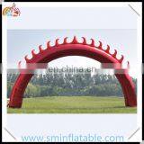 Promotion Inflatable Arch, Commercial Inflatable Red Archway With Flames, Pvc Advertising Entrance Arch for Outdoor Display