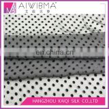 Plain dyed black small dots design silk velvet fabric price silk rayon velvet burnout fabric
