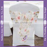 SH084A wedding chair sashes Chinese flowers sashes chair cover printed chair sashes wedding