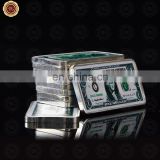 WR Coin Home Decor one Dollar Silver Bar Business Souvenir Gifts Usd Fake Money Art Crafts Collectible Fake Bars 50*28*3mm