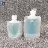 A Blank Standing Bag With a Flap for Hand Gel Clear Plastic Nozzle Bag for Sunscreen thumbnail-4
