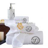 Wholesale Luxury Embroider White 100% Organic Cotton Star Hotel Soft Absorbent Bath Towel Set 3pieces for Bathroom thumbnail-2