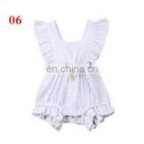 2019 Summer New Design Baby Girl Summer Romper Bodysuits Cotton Flutter Sleeve Romper Outfits Clothes thumbnail-2