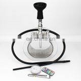 HQP-SY03 HongQiang Wholesale Acrylic Round Shape Hookah Gift Set With LED Light thumbnail-3