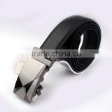 Low MOQ wholesale high quality 100% genuine leather belts for men auto buckle belt leather