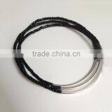 Black Seed Bead Wrap Bracelet for Girl thumbnail-1