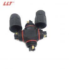 4 Way 2pin Corss L20 Connector Thread Waterproof Screw Wire 2 3 4pin Cross Electrical Connector thumbnail-5