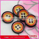 Fancy 4holes Plastic Shirt Buttons in Yellow thumbnail-2