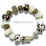 Popular bead and charm silver bracelet european bead bracelet silver charm bracelet