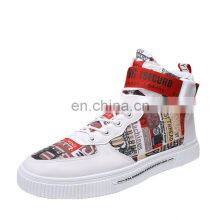 Factory Outlet Christmas New Men's Korean Fashion Trend Youth Casual High Top Canvas Customized Casual Shoes