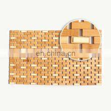 Bamboo Bathroom Floor Mat Foldable Anit-slip Mat Weaving Bamboo Mat