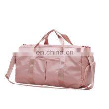 Wholesale Promotional Men Nylon Custom Logo Fitness Sports Gym Bag With Sneaker Compartments