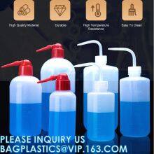 Custom Logo 250ml 500ml 1000ml Plastic Red Head Curved Mouth Cleaning Washing Bottle, Laboratory Supplies thumbnail-1