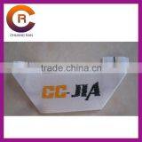 Yellow and Black Logo Printed Custom Cheap Woven Scarf Labels thumbnail-1