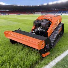Industrial Grade Cordless Self Propelled Remote-Controlled Gasoline Electric Hybrid Crawler Lawn Mower Flail Cutting 800MM Width thumbnail-1
