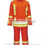 Fire Resistance Clothers Overall Jackets and Pants Hi Vis Fluorescent Workwear Strip Tape Working Uniform