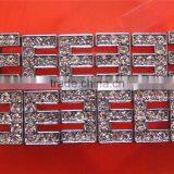 Beautiful 10mm Letters Slide Rhinestone Zinc Alloy Alphabets thumbnail-6