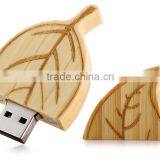 Wood Leaf Style 8G USB Flash Disk Wooden Shape Usb Stick thumbnail-3