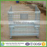 Folding Zinc Coated Warehouse Cage