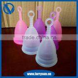 Factory Direct Silicone Rubber Menstrual Cup With Bag Box and Instruction,blue Color thumbnail-1