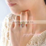2016 Jewelry Trends Oval Shaped Color Stone Latest Gold Ring Designs for Girls thumbnail-6
