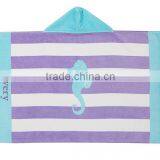100% Painting Cotton Hooded Beach Towel thumbnail-1