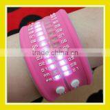 2016 Hot Sell Products Bros Baby Rinne Women Waterproof Foldable Pink Rubber Wrist LED Watch thumbnail-3
