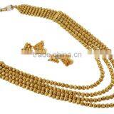 Ethnic Indian Jewellery Bollywood Long Necklace Earrings Royal Set thumbnail-3