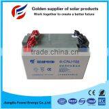 Low cost deep cycle 12V 100Ah AGM Battery for solar energy system