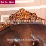 American Antique Style Genuine Leather Solid Wood Sofa Set Design for Living Room Furniture N-253 thumbnail-5