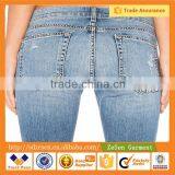 Guangdong Manufacturer Wholesale Price Ripped Skinny Women Denim Jeans thumbnail-5