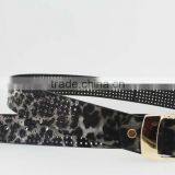 2015 Designer Fashion Women's Leopard Pointed Plain Pierced Belt With Fuax Leather Factory China thumbnail-5