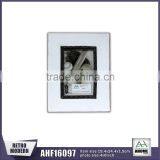Antique White Picture Wooden Photo Frame Diamond Carved Frame Handmade Standing And Hanging Frame