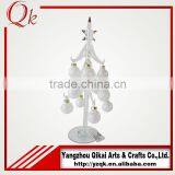 Hot sell white pendants decorated clear glass christmas tree