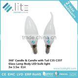 Led Lampen Candle Shape Tailed C37 Bulb 6.5w IC Driver E12 E14 E26 E27 Base CE RoHS Certifications Plastic Plus Aluminium thumbnail-3