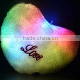 wholesale cheap price customize LED luminous pillow/custom shaped pillow/soft and led flashing Bright Light Pillow