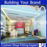 manufacture MDF shoes rack projects for flagship store with led lighting