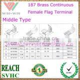 187 Brass Continuous Female Flag Terminal Middle Type thumbnail-1