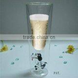 Cute Dog Glass Cup Trophy